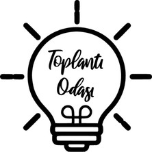 Toplantı Odası Oto Özel Yeni Sticker Siyah 25 x 25 cm