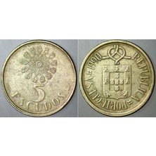 Portekiz 5 Eskudo 1990.