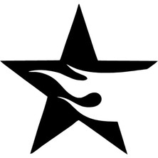 Alevli Yıldız Oto Özel Yeni Sticker Siyah 25 x 22 cm