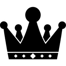 Kral Tacı Model 5 Oto Özel Yeni Sticker Siyah 25 x 20 cm