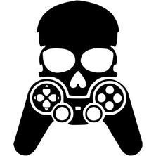 Oyuncu Kurukafa Oto Özel Yeni Sticker Siyah 30 x 36 cm