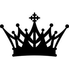 Prenses Tacı Oto Özel Yeni Sticker Siyah 25 x 15 cm