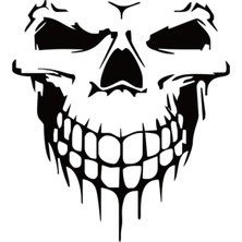 Kafatası Oto Özel Yeni Sticker 25 x 27 cm