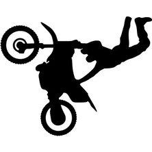 Motokroscu  Model 2 Oto Özel Yeni Sticker Siyah 30 x 24 cm