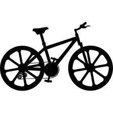 Bisiklet Model 2 Oto Özel Yeni Sticker 25 x 15 cm