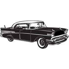 Klasik Arabalar Model 8 Oto Özel Yeni Sticker 25 x 10 cm