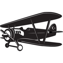 Pervaneli Uçaklar Model 4 Oto Özel Yeni Sticker 30 x 18 cm