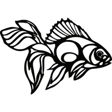 Akvaryum Balığı Oto Özel Yeni Sticker 30 x 21 cm