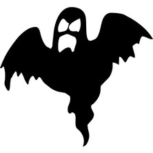 Hayalet Oto Özel Yeni Sticker Siyah 10 x 9 cm