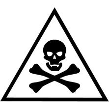 Ölüm Tehlikesi Oto Özel Yeni Sticker Siyah 15 x 13 cm