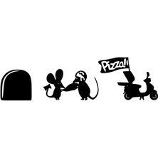 Fare Deliği Model 2 Oto Özel Yeni Sticker Siyah 30 x 6 cm