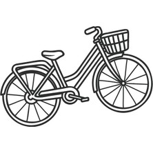 Bisiklet Model 1 Oto Özel Yeni Sticker 30 x 21 cm