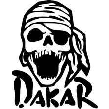 Dakar Kurukafa Oto Özel Yeni Sticker Siyah 30 x 36 cm