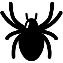 Sevimli Örümcek Oto Özel Yeni Sticker Siyah 30 x 30 cm