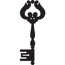 Tarihi Anahtar Desen Model 1 Oto Özel Yeni Sticker 10 x 26 cm