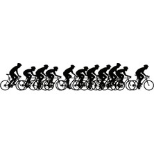 Bisiklet Yarışı Oto Özel Yeni Sticker 30 x 6 cm
