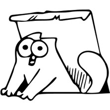 Kutudan Bakan Kedi Oto Özel Yeni Sticker Siyah 30 x 27 cm