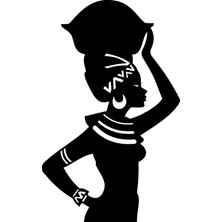 Afrikalı Kadın Model 1 Oto Özel Yeni Sticker 20 x 32 cm