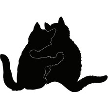 Arkadaş Kediler Oto Özel Yeni Sticker 30 x 21 cm