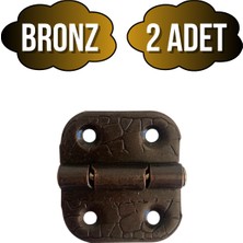 Tavla Menteşesi Stoplu Mobilya Kutu Menteşesi(Bronz)(En:3cm Boy:3cm)