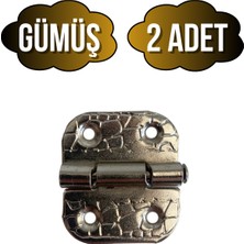 DS Yapı Tavla Menteşesi Stoplu Mobilya Kutu Menteşesi(Gümüş)(En:3cm Boy:3cm)