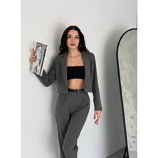 Tek Düğmeli Kadın Kısa Ceket