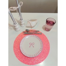Amerikan Servis Pembe 6 Kişilik