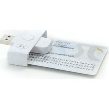 ACR39U-N1 Pocketmate Iı, USB Çip Kart Okuyucu, Akıllı Kart Okuyucu, Küçük Katlanabilir (Beyaz)