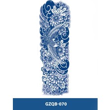 Tattoo GZQB-070 Yarı Kalıcı Kuğu Kuşu ve Çiçek Desen Kol Dövmesi