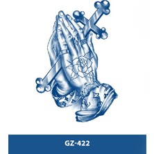Tattoo GZ-422 Orta Boy Yarı Kalıcı Dua Eden El Desen Dövme