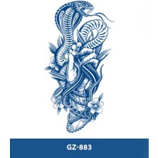 Tattoo GZ-883 Orta Boy Yarı Kalıcı Kobra Yılanı Desen Dövme