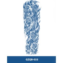 Tattoo GZQB-033 Yarı Kalıcı Kartal ve Gül Desen Kol Dövmesi