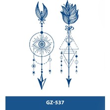 Tattoo GZ-537 Orta Boy Yarı Kalıcı Çift Şematik Desen Dövme