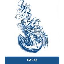 GZ-742 Orta Boy Yarı Kalıcı Denizci Çapası Desen Dövme