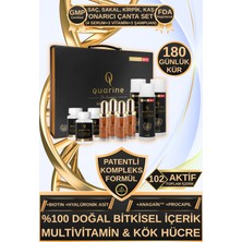 Dr. Sammy's Quarine 6 Aylık Premium Çanta Set (4 Serum+3 Tablet+3 Şampuan) Dökülmelere Karşı Bitkisel Kök Hücre Ekstratları, Vitamin ve Mineral İçeren Onarıcı Tırnak ve Saç Bakım Seti