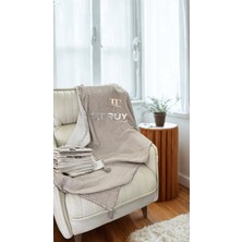 %100 Pamuk Müslin Plaj Havlusu Ekru 120X200 - Ekru