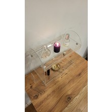 İki Katlı Makyaj ve Takı Düzenleyici - Masa Üstü Parfüm Standı, Banyo Organizer Rafı