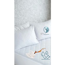 Kapitone Sıvı Geçirmez Yastık Alezi Beyaz 50X70 - Beyaz