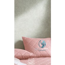 Kapitone Sıvı Geçirmez Yastık Alezi Pudra 50X70 - Pudra