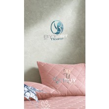 Kapitone Sıvı Geçirmez Yastık Alezi Pudra 50X70 - Pudra