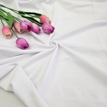 Penye %95 Pamuk %5 Elastan Iki Iplik Kumaş | Beyaz