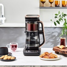 Karaca Robotea Pro 4 in 1 Konuşan Cam Çay Makinesi Black Copper