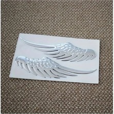 1 Takım Angel Wing Melek Kanat Yapıştırma Sticker Nıckel Car & Motorcycle