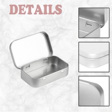 Brevity Finds Adet Kapaklı Küçük Saklama Kutusu Dikdörtgen Küçük Teneke Kutular Kapaklı Metal Kutu Küçük Teneke Kutu Ev Depolama Için Gümüş (Yurt Dışından)