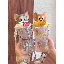 Bling Bling1 Karikatür Çocuk Su Isıtıcısı Çapraz Tritan Yüksek Sıcaklığa Dayanıklı Saman Bardak ile Geçebilir (Yurt Dışından)