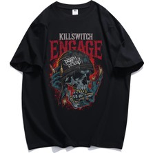 Fuddy Moda  Killswitch Engage Baskılı T-Shirt, Rock-Metal Müzik Baskılı Tişört