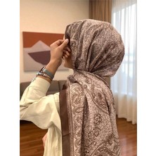 2025 Yaz Sezonu Kahverengi Kilim Desen Şal