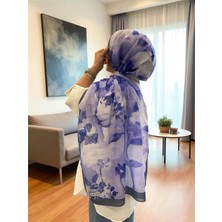 Baştacı Soft Batik 0347 Mor Şal