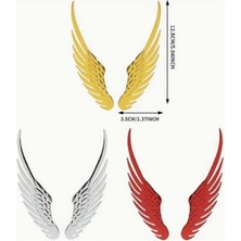 1 Takım Angel Wing Melek Kanat Yapıştırma Sticker Red Car & Motorcycle