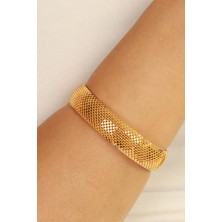Petek Model Kelepçe Altın Bilezik CGKKLP0150